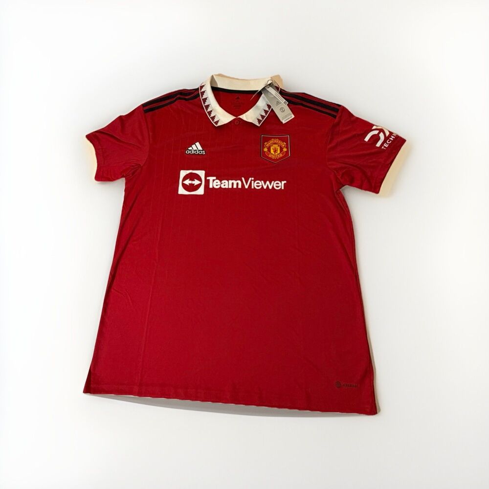 NWT Adidas Manchester United 2022/23 Home Jersey Red TeamViewer XL Soccer
